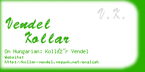 vendel kollar business card